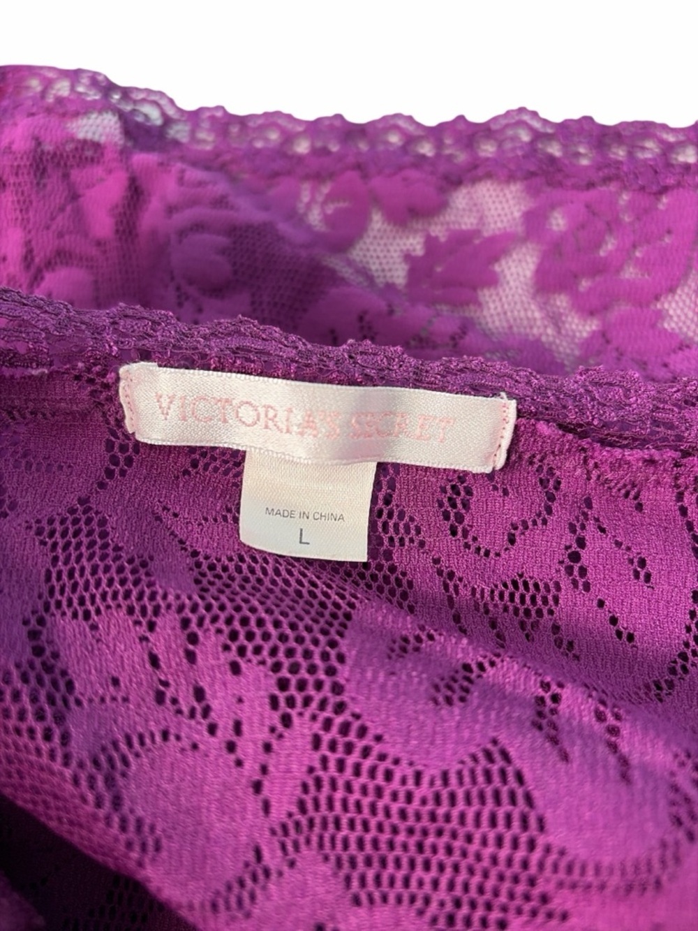 Seductivewear by Cinema & Victoria Secret Baby-dolls Pink/ Purple Women's Sz L - Picture 15 of 16